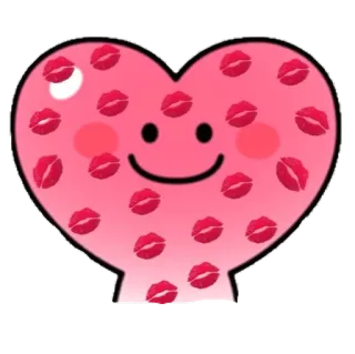 💋 6aba3b18 ハート, キス, 愛, ロマンス, バレンタイン, かわいい telegram sticker