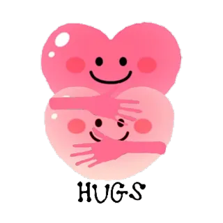 😍 7822608b HUGS ハグ, ハート, 愛, 愛情, かわいい telegram sticker