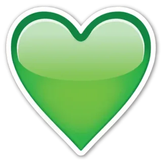 💚 41edb32f hati, hijau, cinta, emoji, simbol telegram sticker