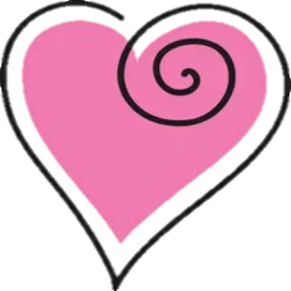 💓 5429b620 hati, merah muda, cinta, spiral, dekorasi telegram sticker