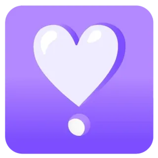 ❣️ 31c66f71 하트, 보라색, 사랑, 아이콘, 심볼 telegram sticker