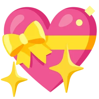 💝 927810b7 하트, 선물, 노란색, 분홍색, 사랑, 발렌타인데이 telegram sticker