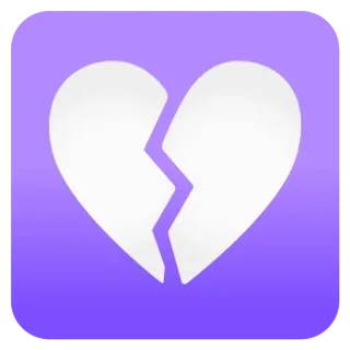 💔 d2d2d7c1 하트, 상처, 사랑, 슬픔, 보라색 telegram sticker