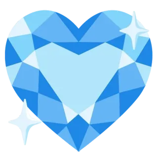 💎 fe173be4 하트, 파란색, 다이아몬드, 보석, 사랑, 반짝임 telegram sticker