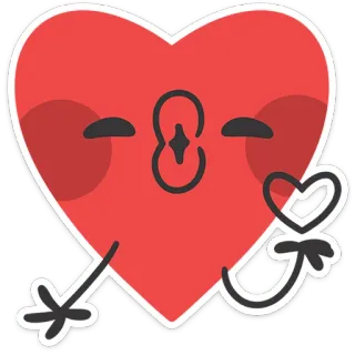 ❤️ 5e1a2b4e heart, arrow, love, valentines day, cute, cartoon, clipart telegram sticker