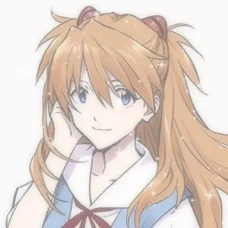 😃 859f598e Asuka Langley Soryu Neon Genesis Evangelion อนิเมะ, มังงะ, อีวานเกเลียน, อาสึกะแลงลีย์, แฟนอาร์ต telegram sticker