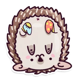🙃 017b9b15 landak, binatang, kartun, imut, stiker, kawaii telegram sticker