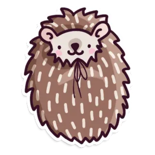 😴 0f333763 landak, hewan, lucu, stiker, mamalia telegram sticker