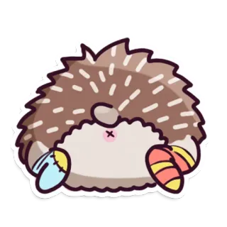 🤨 c4aed17d landak, lucu, hewan, stiker, kartun, berduri, kawaii telegram sticker