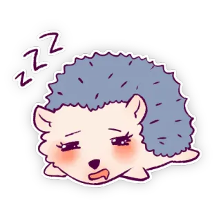 😴 472315e3 ZZZ jeż, śpiący, słodki, zwierzę, kreskówka, zzz telegram sticker