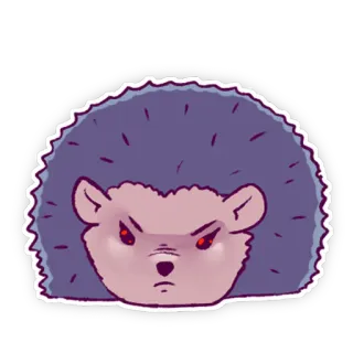 🤬 95f86ea7 jeż, zły, zwierzę, naklejka telegram sticker