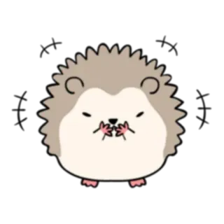 🤣 7a1e2195 ёж, милый, животное, мультик, стикер telegram sticker