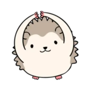 🙆‍♂️ 89ed95bf ёж, животное, милый, мультфильм, наклейка telegram sticker