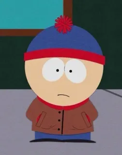 🌟 388762f1 Stan Marsh South Park Cartone animato, Personaggio, Animazione, Commedia, Fan telegram sticker