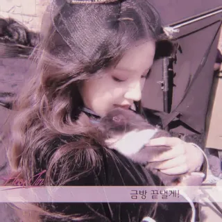 🍉 4ef3b7cb 금방 꿀 델게! vrouw, konijn, konijn, huisdier, dier, meisje telegram sticker