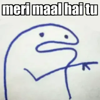 👉 0432de2b meri maal hai tu florkofcows, hindi, slang, obraźliwe telegram sticker