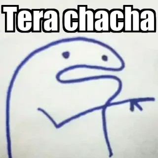 👉 0d35510c Tera chacha Meme, Flork, linia, śmieszne, kreskówka telegram sticker
