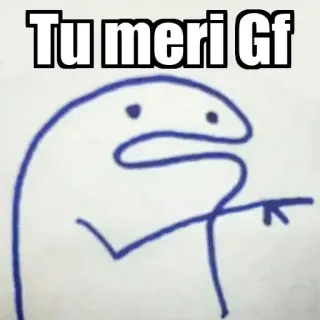 👉 4d311277 Tu meri Gf Meme, Dziewczyna, Związek, Kreskówka, Śmieszne telegram sticker