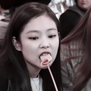🥟 6d5bf042 Jennie K-Pop, Sänger, Jennie, Blackpink, Essen whatsapp sticker