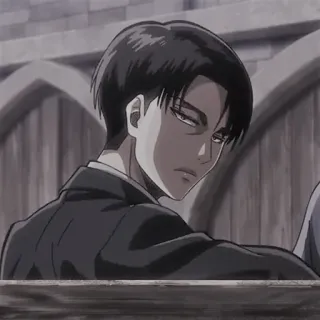 ⛓ 02cabbb9 Levi Ackerman Attack on Titan 利威尔·阿克曼, 进击的巨人, 动漫, 漫画, 角色, 粉丝创作 telegram sticker