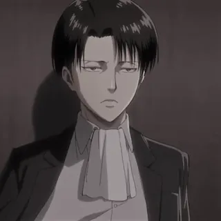 ⛓ 2a0b71cd Levi Ackerman Attack on Titan 动漫, 角色, 严肃, 正式, 士兵 telegram sticker