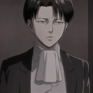 ⛓ 496b3e7d Levi Ackerman Attack on Titan 动漫, 漫画, 利威尔, 阿克曼, 严肃, 角色 telegram sticker