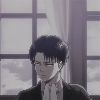 ⛓ 724f899d Levi Ackerman Attack on Titan 动漫, 漫画, 进击的巨人, 利威尔, 利威尔·阿克曼, 角色 telegram sticker