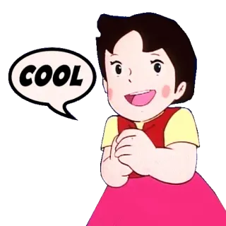 🆒 b4537662 Heidi COOL ไฮดี้, เท่, อนิเมะ, การ์ตูน, ผู้หญิง, น่ารัก whatsapp sticker