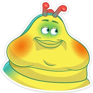 ☺️ 2a58116d 만화, 애벌레, 곤충, 귀여운, 웃긴, 애니메이션, 스티커 telegram sticker