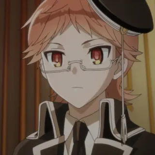 📑 4fcf439d anime, boy, character, glasses, suit whatsapp sticker