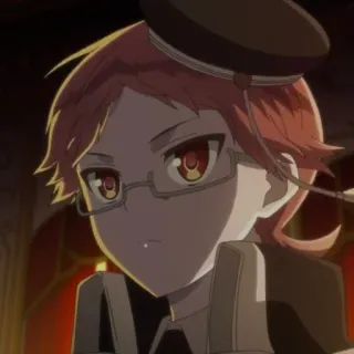 📑 a16b3a52 anime, character, glasses, serious, animated whatsapp sticker