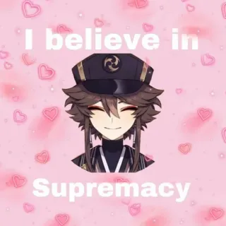 🌟 afa20981 I believe in 
Supremacy Niềm tin, Uy thế, Trái tim, Hồng, Nhân vật, Dễ thương, Fanart telegram sticker