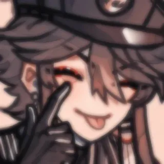 🌟 ca15b6ab Phong cách anime, Nhân vật, Cử chỉ xúc phạm, Găng tay, Mũ, Lưỡi telegram sticker