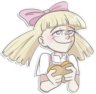 💕 070d095a Helga Pataki Hey Arnold! dibujos animados, Nickelodeon, Hey Arnold, personaje, chica, rubia telegram sticker