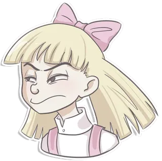 🤔 aba5ad30 Helga Pataki Hey Arnold! Helga, Pataki, ¡Oye Arnold!, Dibujos animados, Rubia, Años 90, Nickelodeon telegram sticker
