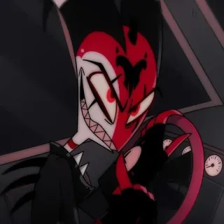 💋 087b9284 Blitzo Helluva Boss Blitzo, Helluva Boss, demon, imp, cartoon, animated whatsapp sticker