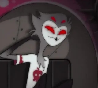 😢 3d4d99c9 Stolas Helluva Boss Stolas, Helluva Boss, cartoon, demon, owl, animated, tv show whatsapp sticker