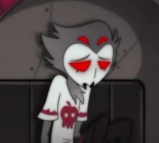 😔 461dcb9d Stolas Helluva Boss animated, cartoon, demon, owl, Stolas, Helluva Boss, sad whatsapp sticker