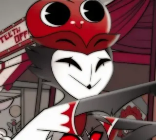 ☺️ 4b9bae1a TEETH OFF cartoon, animation, helluva boss, Stolas, character whatsapp sticker