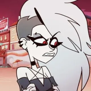 😠 685b5390 Loona Helluva Boss Helluva Boss, Loona, cartoon, animation, demon, angry, hellhound whatsapp sticker