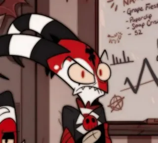 💢 d1d47320 Blitzø Helluva Boss animated, cartoon, demon, Helluva Boss, Blitzø, sticker whatsapp sticker