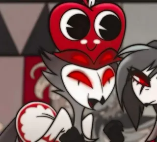 😮 d21a9488 Stolas Helluva Boss animation, cartoon, demon, owl, helluva boss whatsapp sticker