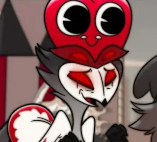 ㊙️ d6918e3f Stolas Helluva Boss cartoon, anime, Helluva Boss, Stolas, demon, owl, animated, character whatsapp sticker