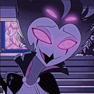 💟 ee002efb Stolas Helluva Boss Helluva Boss, Stolas, animated series, demon, owl, cartoon whatsapp sticker