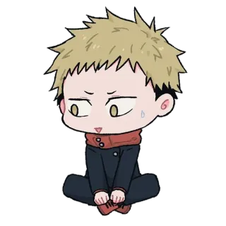 😅 290ff3a7 Anime, Chibi, Postać, Siedzący whatsapp sticker