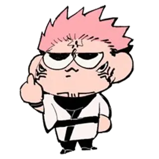 🖕 a6ac139a Yuji Itadori Jujutsu Kaisen Anime, Postać, Kreskówka, Manga whatsapp sticker