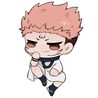 😏 b039c88d Yuji Itadori Jujutsu Kaisen Anime, Manga, Jujutsu Kaisen, Yuji Itadori, Chibi whatsapp sticker