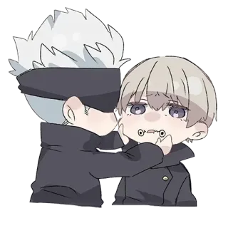 ❤️ c726494f Anime, Chibi, Słodkie, Przytulanie, Kreskówka whatsapp sticker