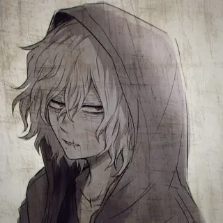 🌪 04372262 Shigaraki Tomura My Hero Academia Anime, Manga, Cattivo, Felpa con cappuccio, Personaggio, Fanart, My Hero Academia telegram sticker