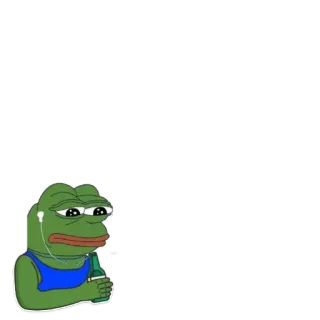 🗽 32e9bb6d Pepe the Frog пепе лягушонок, грустный, мем, пьющий telegram sticker